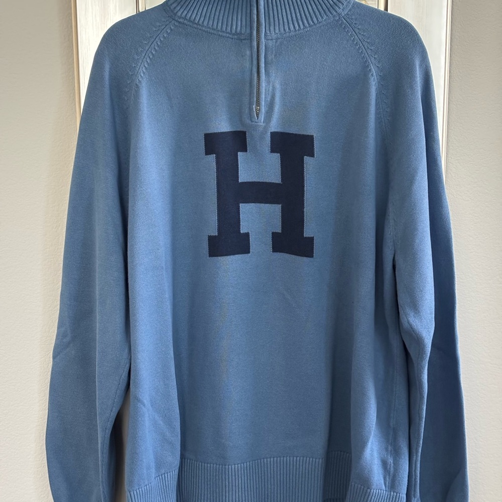 Tommy Hilfiger Men’s Quarter-Zip Sweater – XL – Blue – Classic Logo